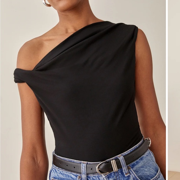 Reformation Cello Knit Top Black - Size L - Picture 2 of 3